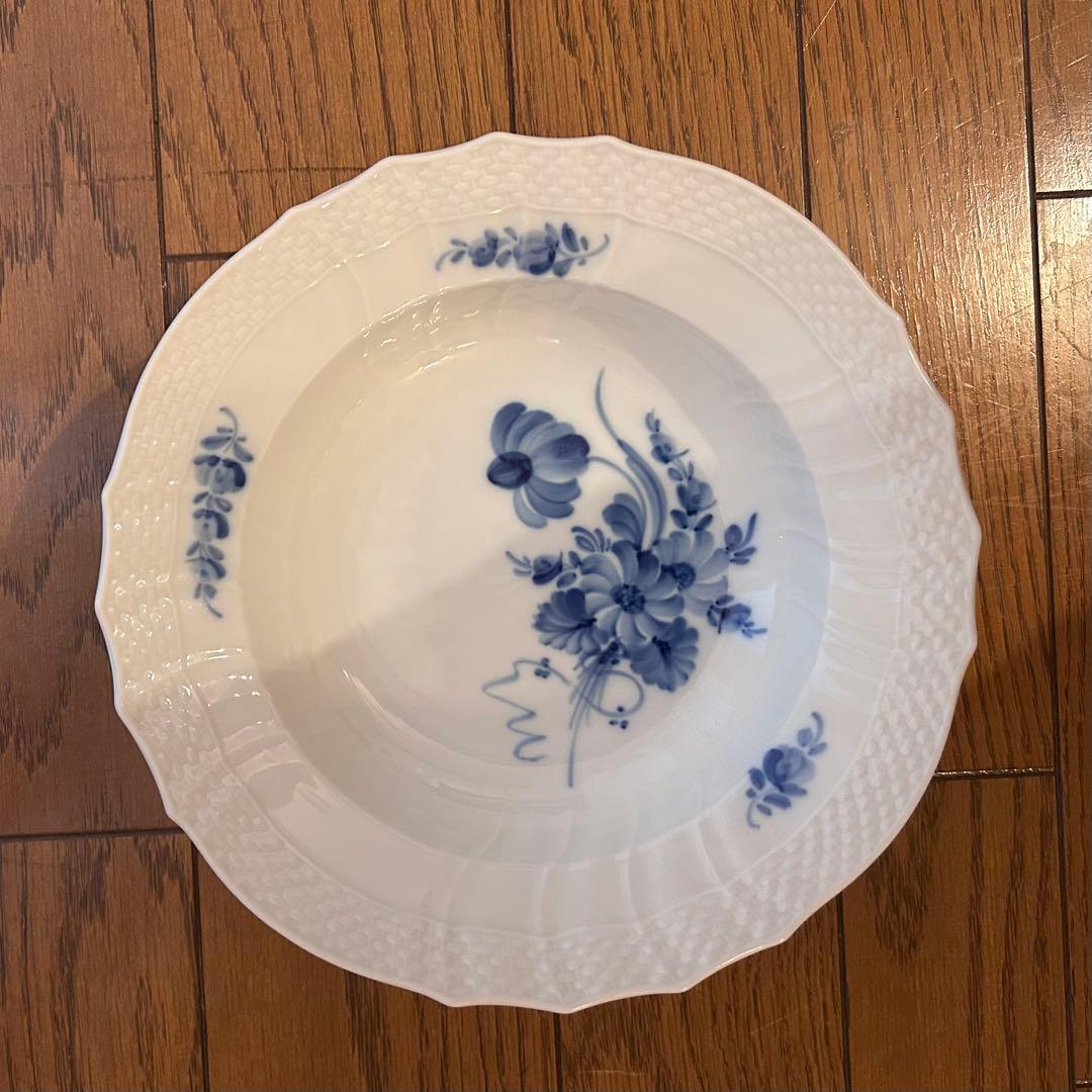 ロイヤルコペンハーゲン ブルーフラワー深皿 約23㎝ 6枚セット内1枚は欠け有
