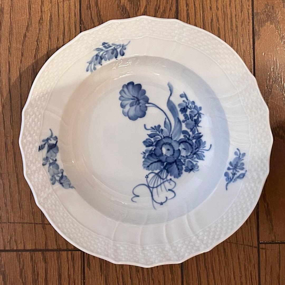 ロイヤルコペンハーゲン ブルーフラワー深皿 約23㎝ 6枚セット内1枚は欠け有