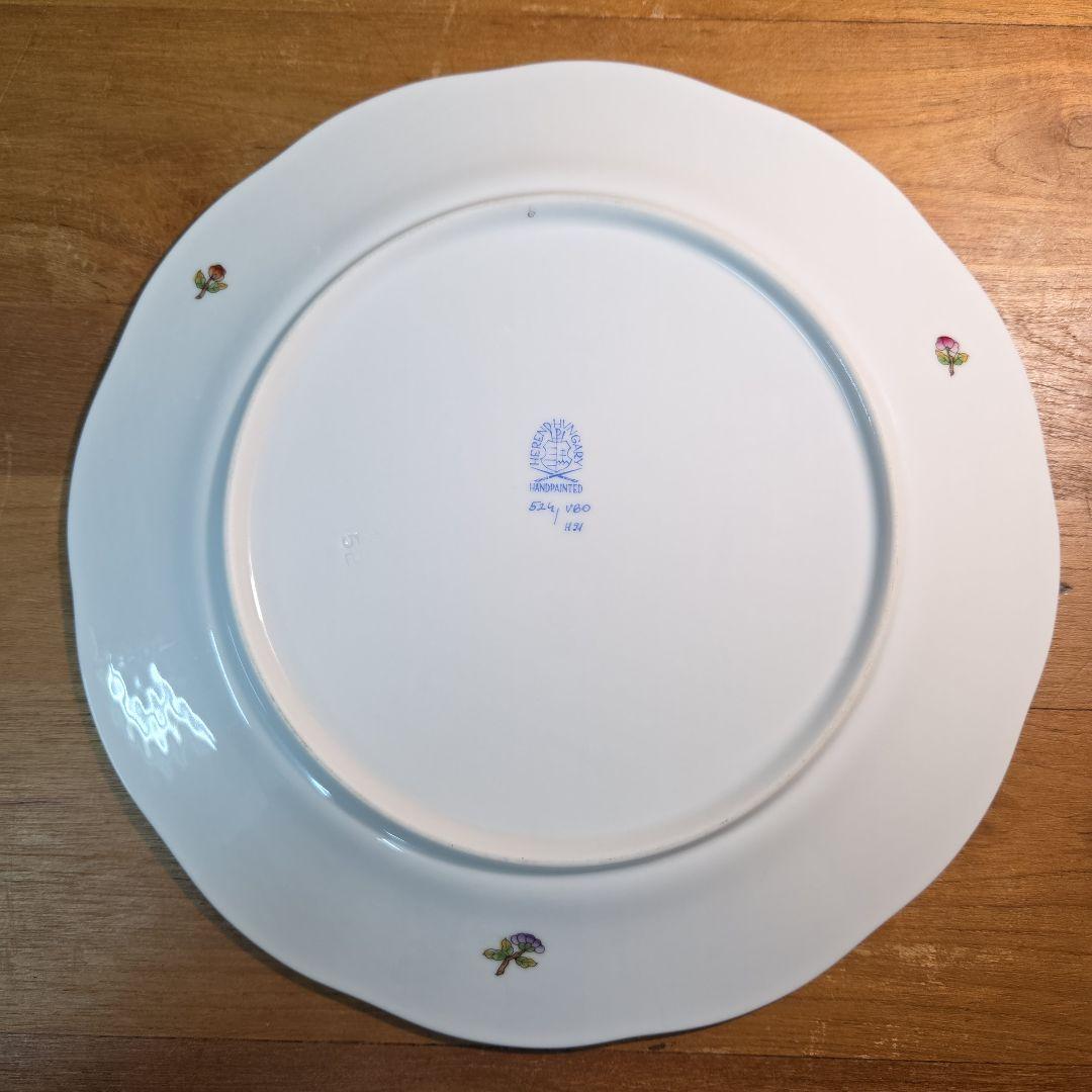 ヘレンド 約25.5cm ヴィクトリアブーケ 大皿プレート Herend 手描き