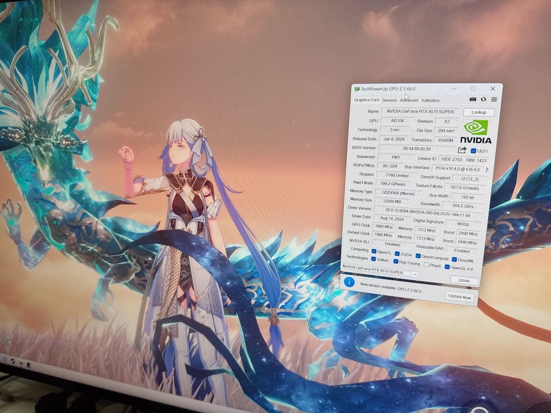 グラフィックボード・グラボ・ビデオカード PNY GeForce RTX4070 SUPER 12GB