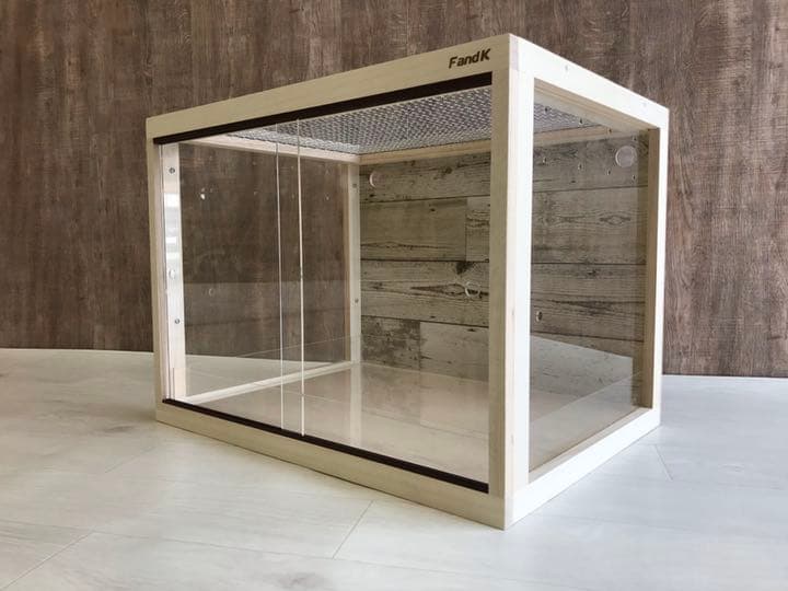 ＦandＫ爬虫類木製ケージ　ハリネズミ仕様　600×450×450