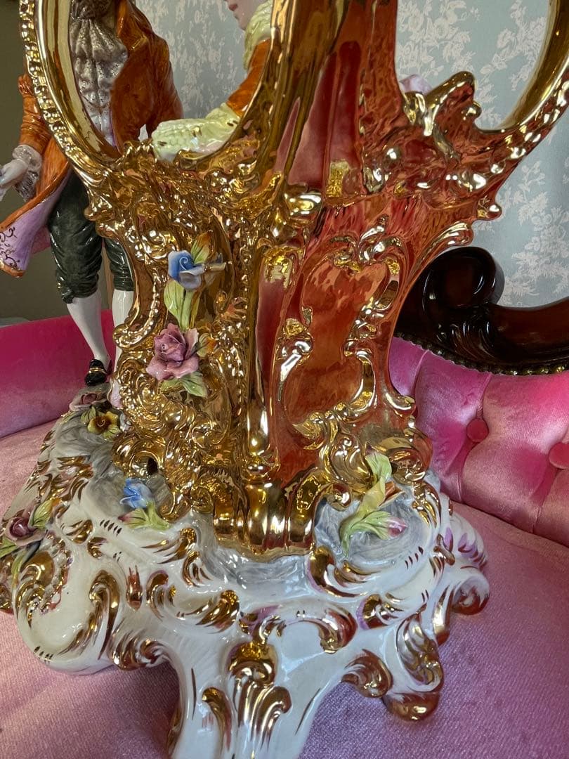 カポディモンテ？大型　ロココ バロック陶磁器 フィギュリン