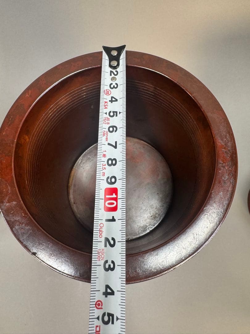 いけばな　唐銅　鋳銅　三寄寸胴花器　古流　池坊　未生流　龍生派　銅花瓶　華道具