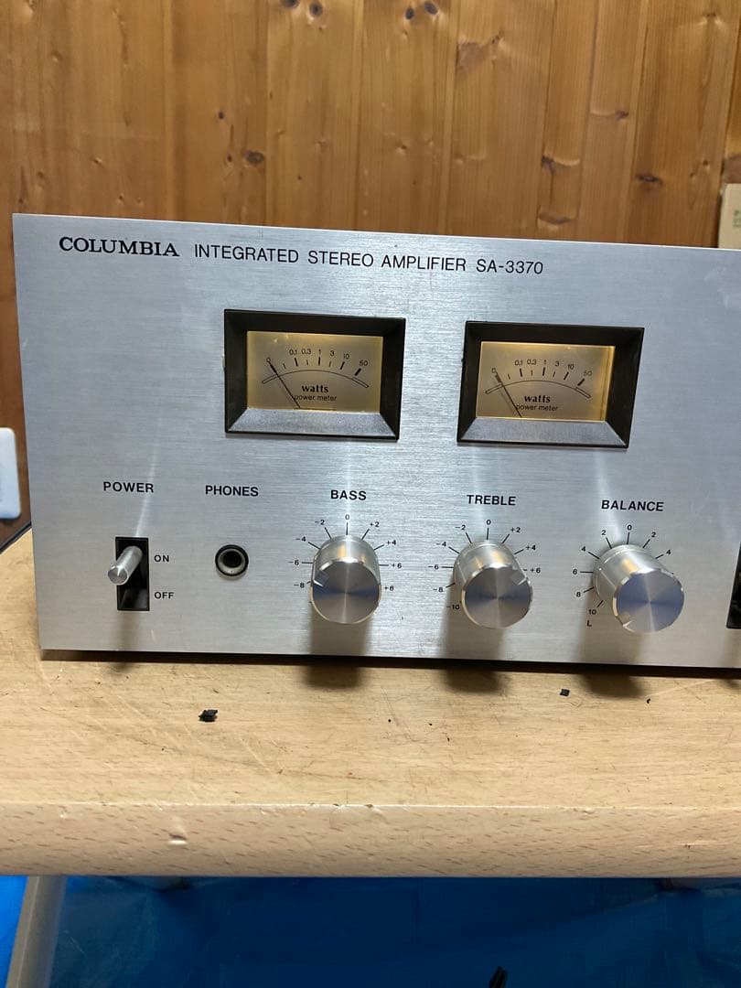 ステレオ　カセット　デッキとステレオアンプ　コロムビア　ジャンク