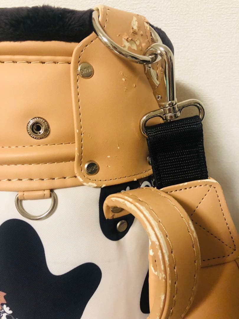 3姉妹mama　廃盤希少　M.U.SPORTS 牛柄 ゴルフバッグ　美品