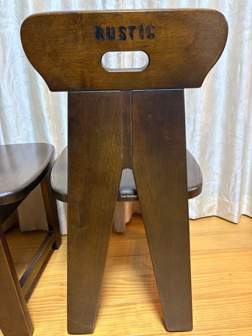karimoku カリモク RUSTIC ラスティックチェア 2脚 無垢 椅子