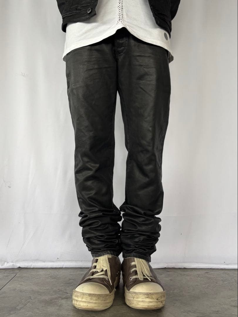 パンツ DIOR HOMME Wax Coating Straight Jeans