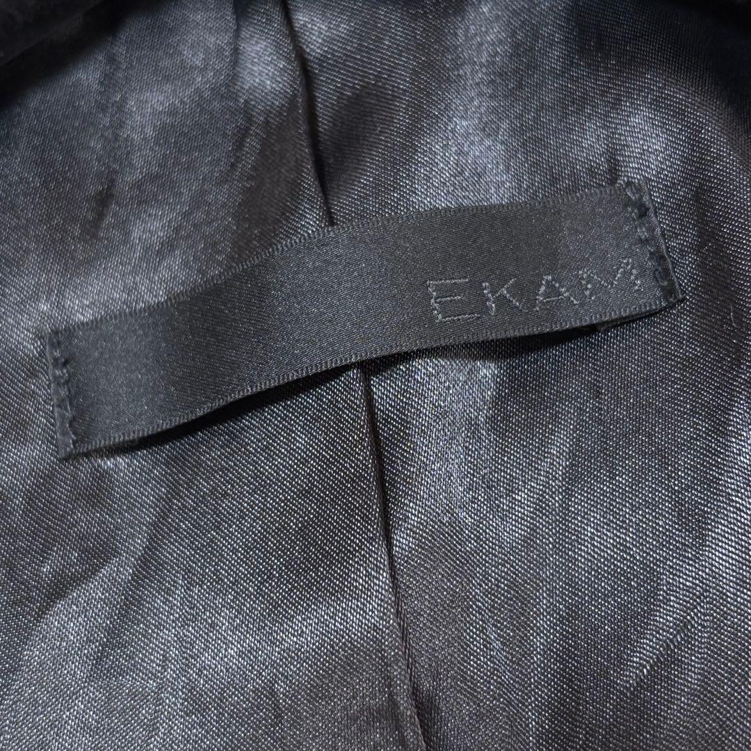 EKAM　エカム　ライダース　レザージャケット　ゴートレザー　ブラック　S