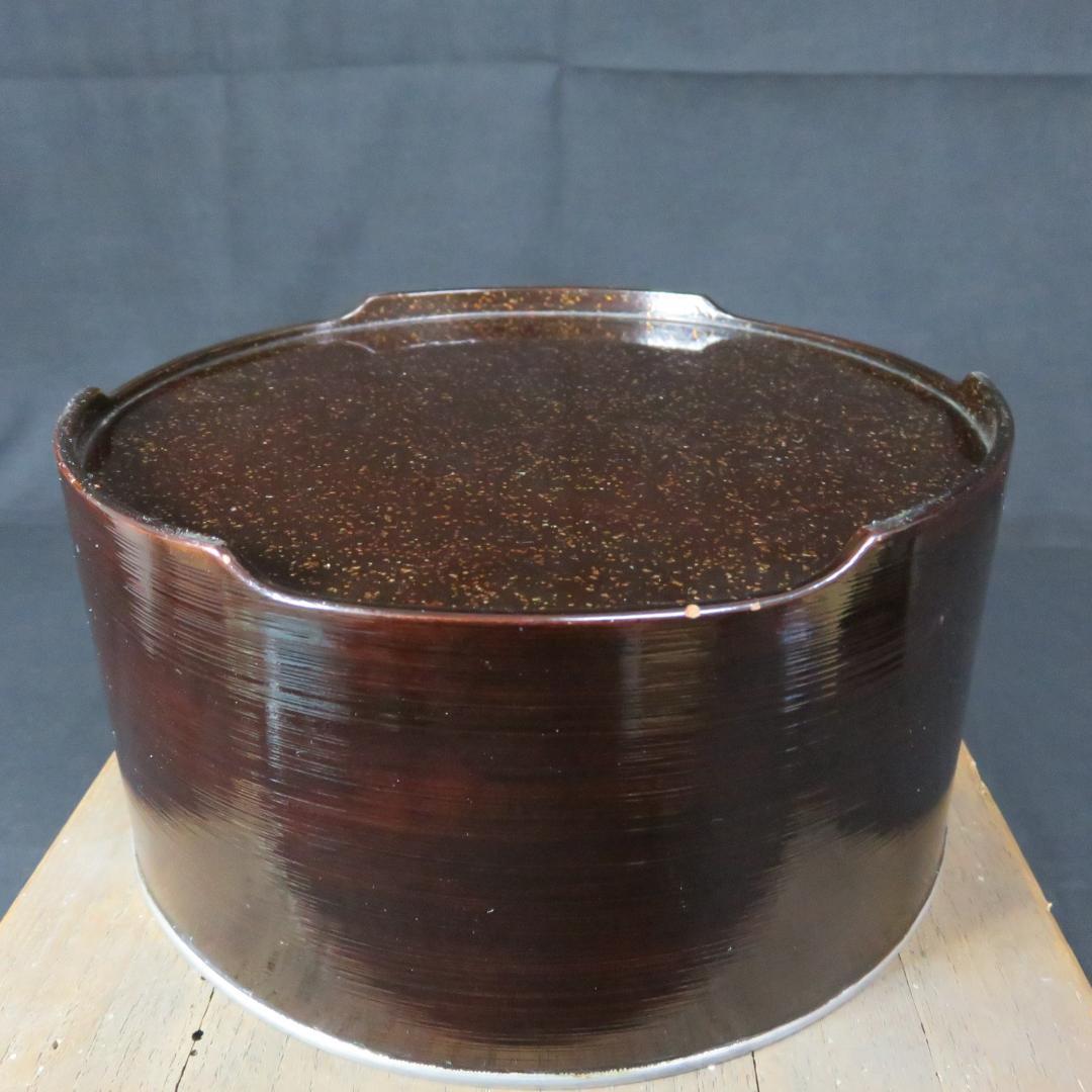 盃洗 木箱 漆器 縁 金属 木製 江戸末期 明治 大正 わっぱ