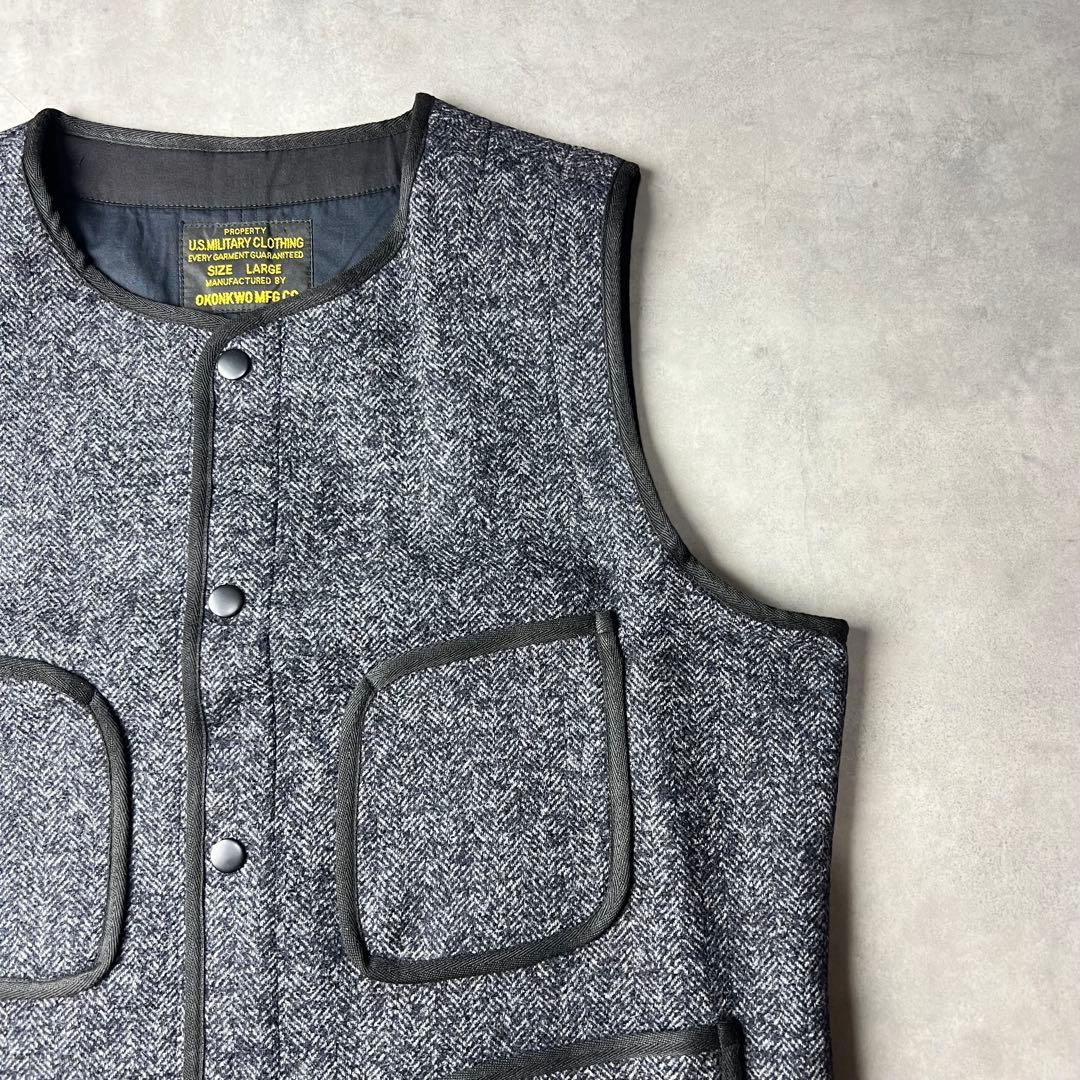 ✅新品　ベスト　ジレ　ウール　復刻　ネイビー　ブラウンズビーチ似　アメカジ　XL