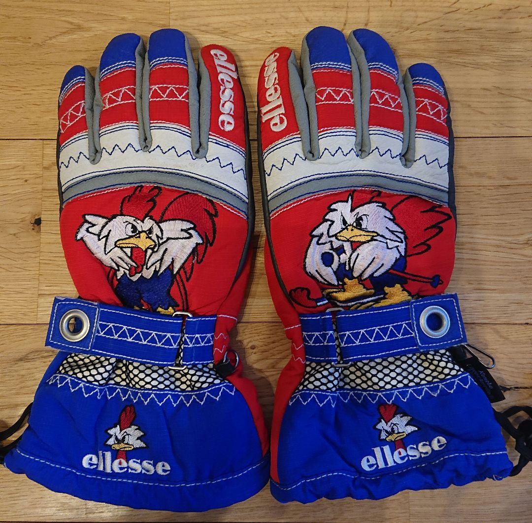 激レア ellesse スキーフランス代表 ココリコ スキーグローブ L レア
