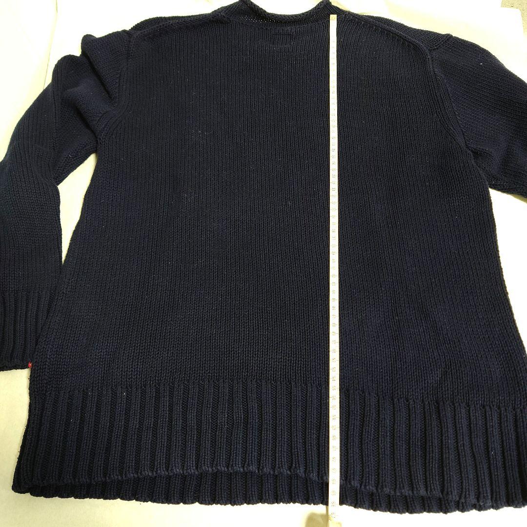 STUSSY ステューシー アメリカ国旗 星条旗コットンニット ネイビー L