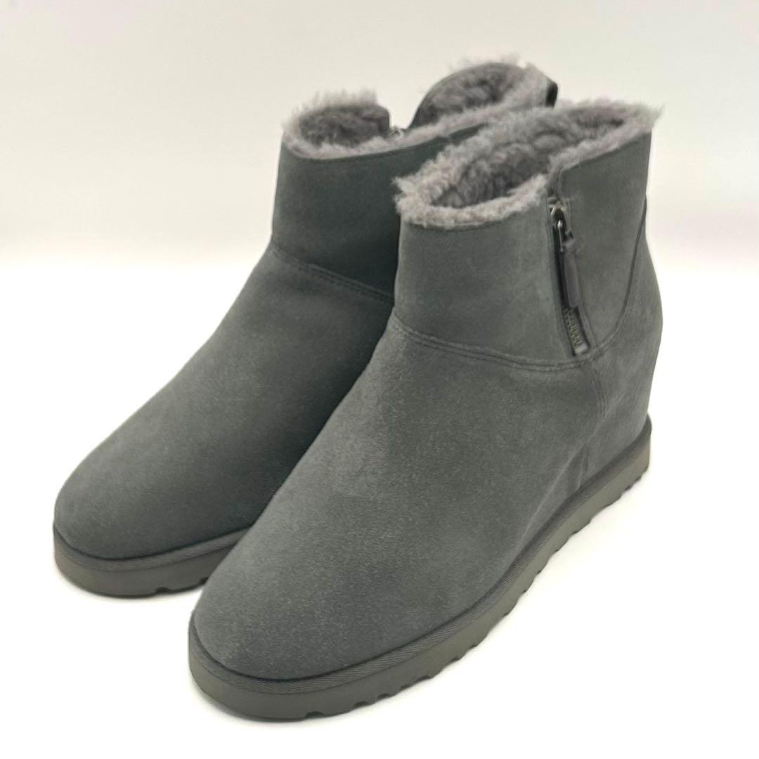 極美品✨ UGG 【25㎝】 クラシックフェムミニ サイドジップ ムートン