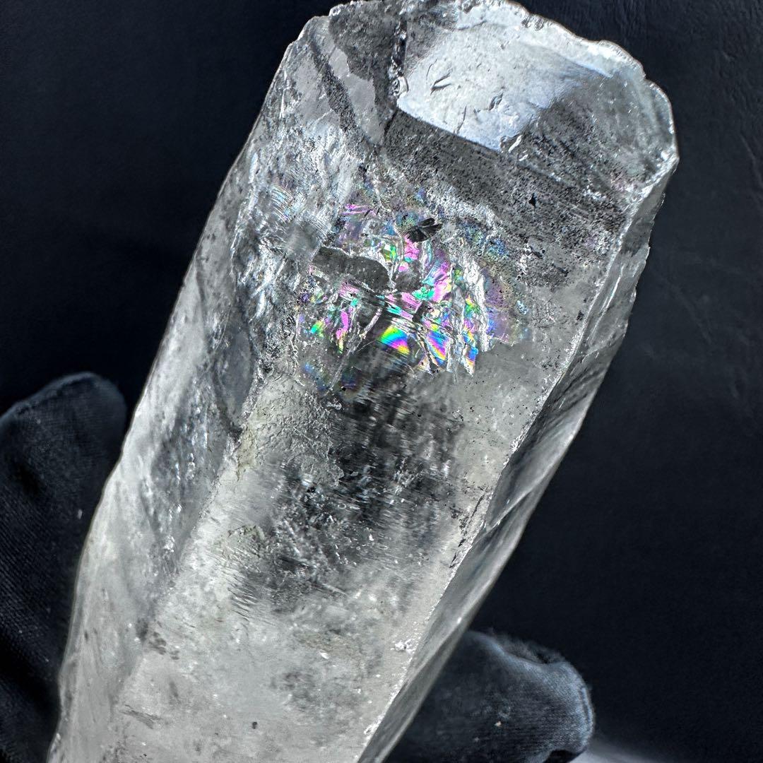 爆アレ❗️虹☆ブラックガーデンクォーツポイント ヒマラヤ水晶共生超パワーA1232