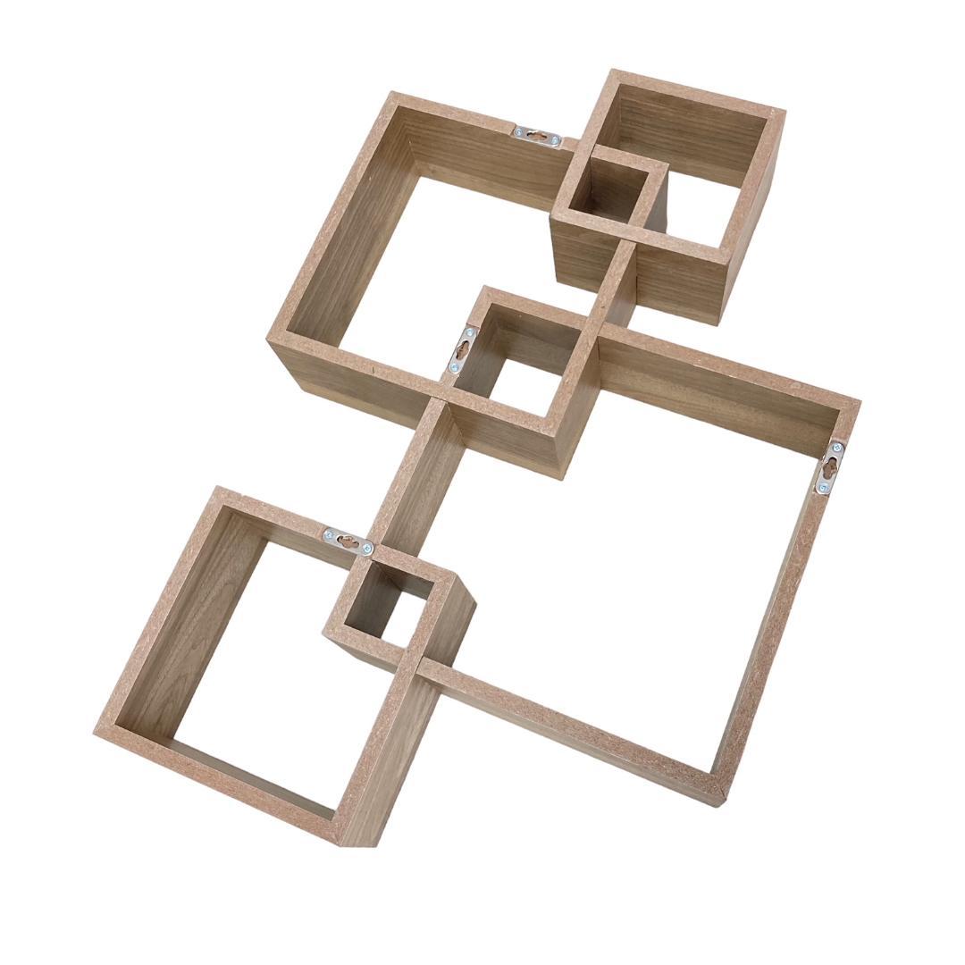 ウォールラック 4 Cube/Natural 飾り棚 ウォールシェルフ 壁付け