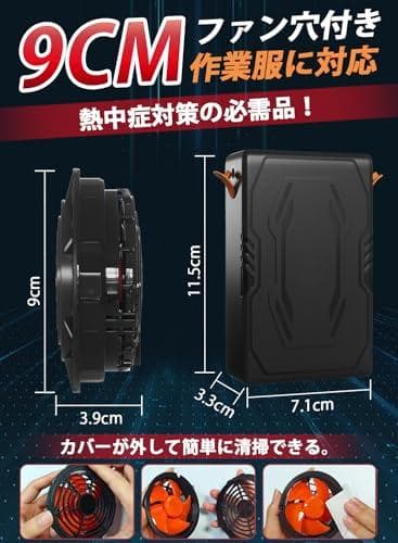 A空調作業服 ファンバッテリーセット【2025最新＆40000mAh大容量&28