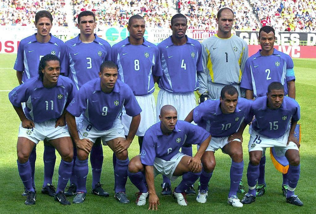 【日韓W杯×襟付きアウェイ】ブラジル代表 ２００２（A）NIKE