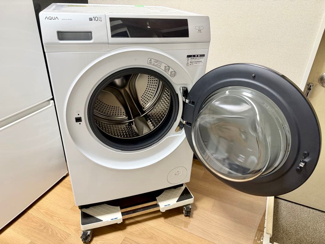 2023年製AQUAドラム式洗濯乾燥10kgAQW-D10P-Rドア保護シート付