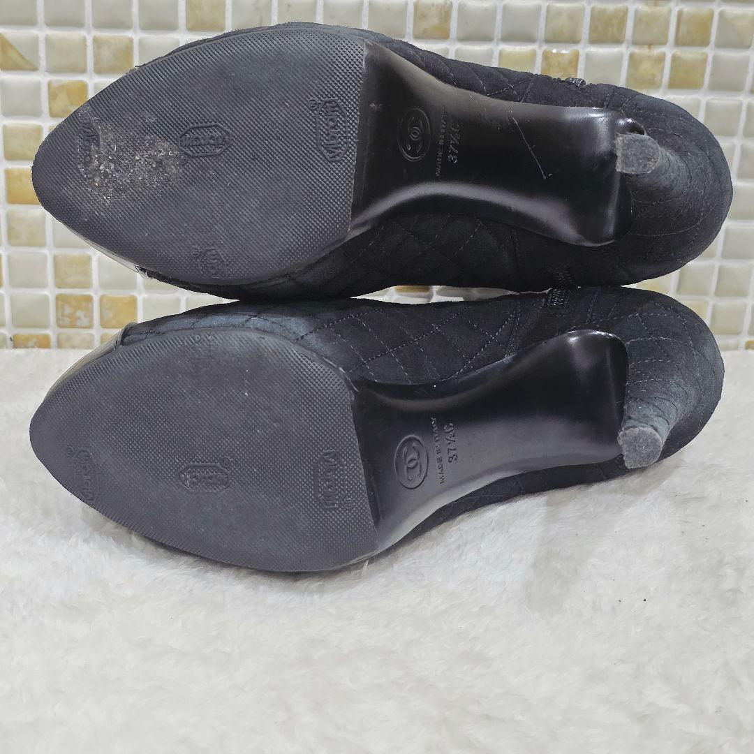 大幅値下CHANELシャネル ココマーク キルティング スエード ショートブーツ