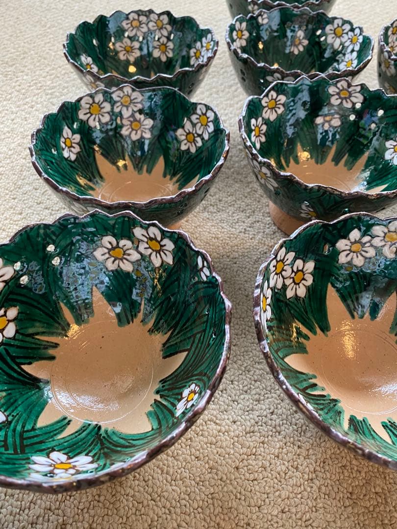 乾山写水仙向付10客　清水焼　新品未使用