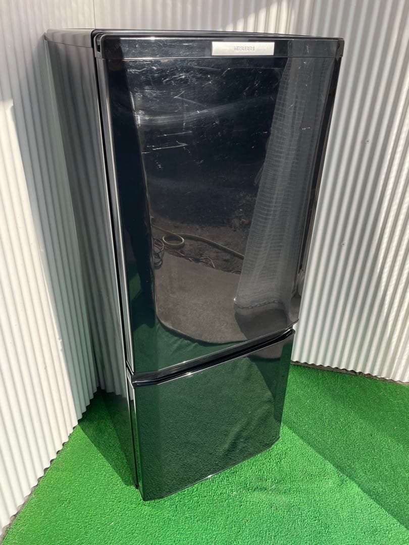 962 三菱 2ドア冷蔵庫 146L ブラック 自動霜取り 一人暮らし 単身