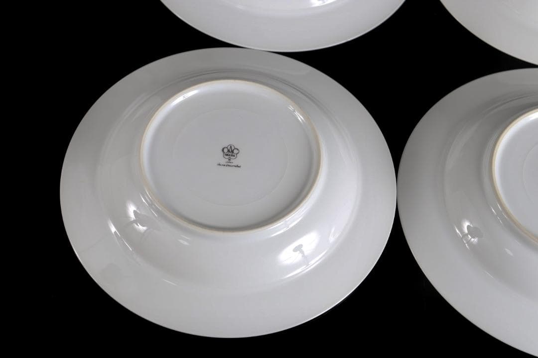 大倉陶園 呉須正倉院 OKURAスープ皿 6枚 プラチナ彩 ハンドペイント