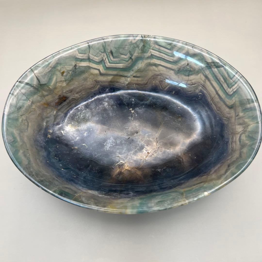 （fluorite4）レア フローライト 大きなフルーツ皿お椀お皿ボウル