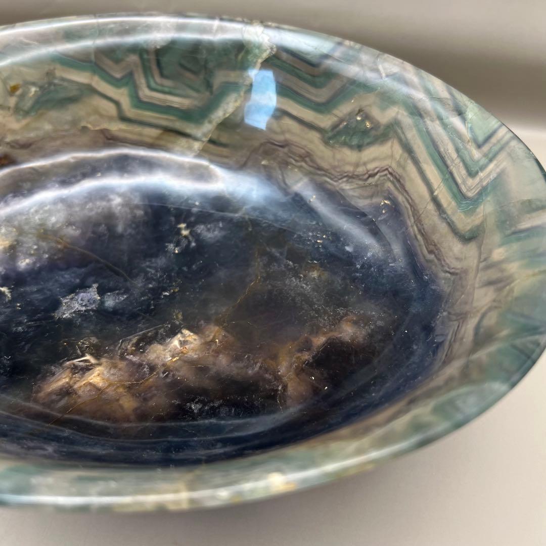（fluorite4）レア フローライト 大きなフルーツ皿お椀お皿ボウル