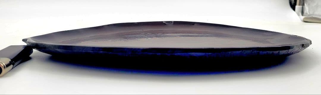 煎茶道具　時代物　葉盆　唐木　鉄刀木(たがやさん)　箱無　骨董品、美術品