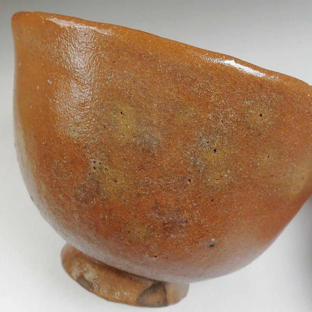 Ｗ５９　茶碗　『加賀楽　赤茶碗』『夢香山々荘　岩田正比古 作』　共箱　茶道具