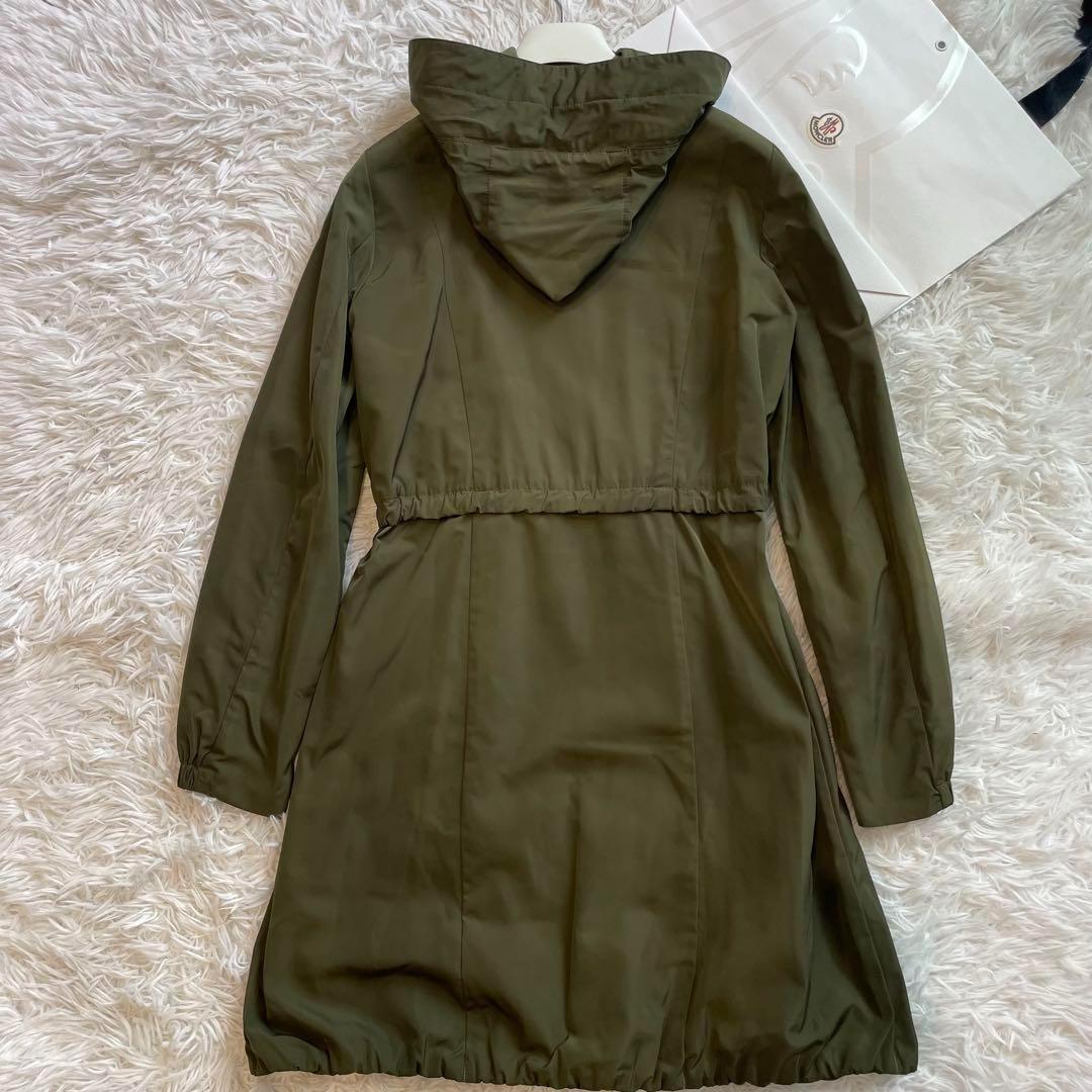 美品・鑑定済★モンクレール　TUILE モッズコート　レディース　カーキ　0
