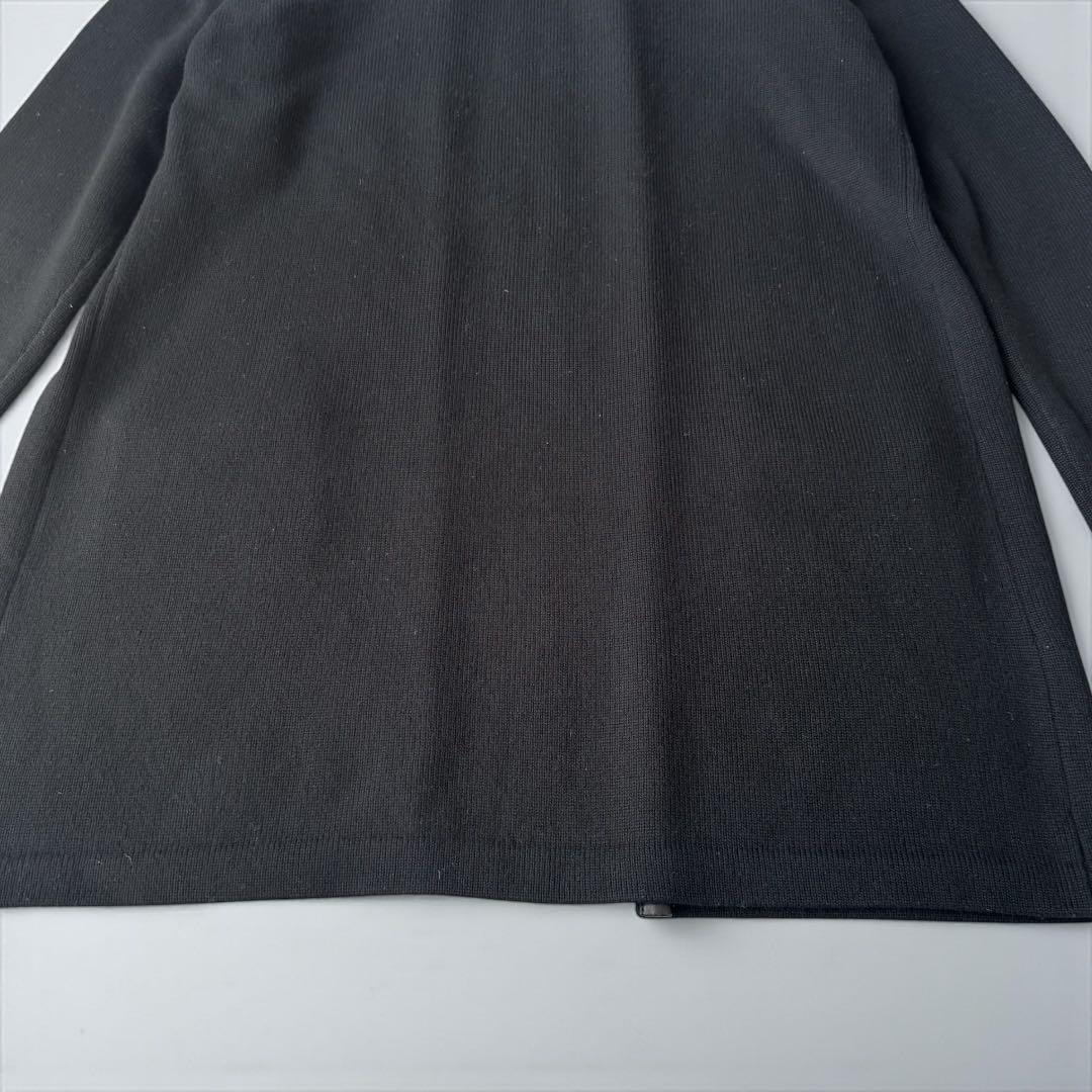 ラルフローレンブラックレーベル　カシミヤ100% レザーパイピング　ニットコート