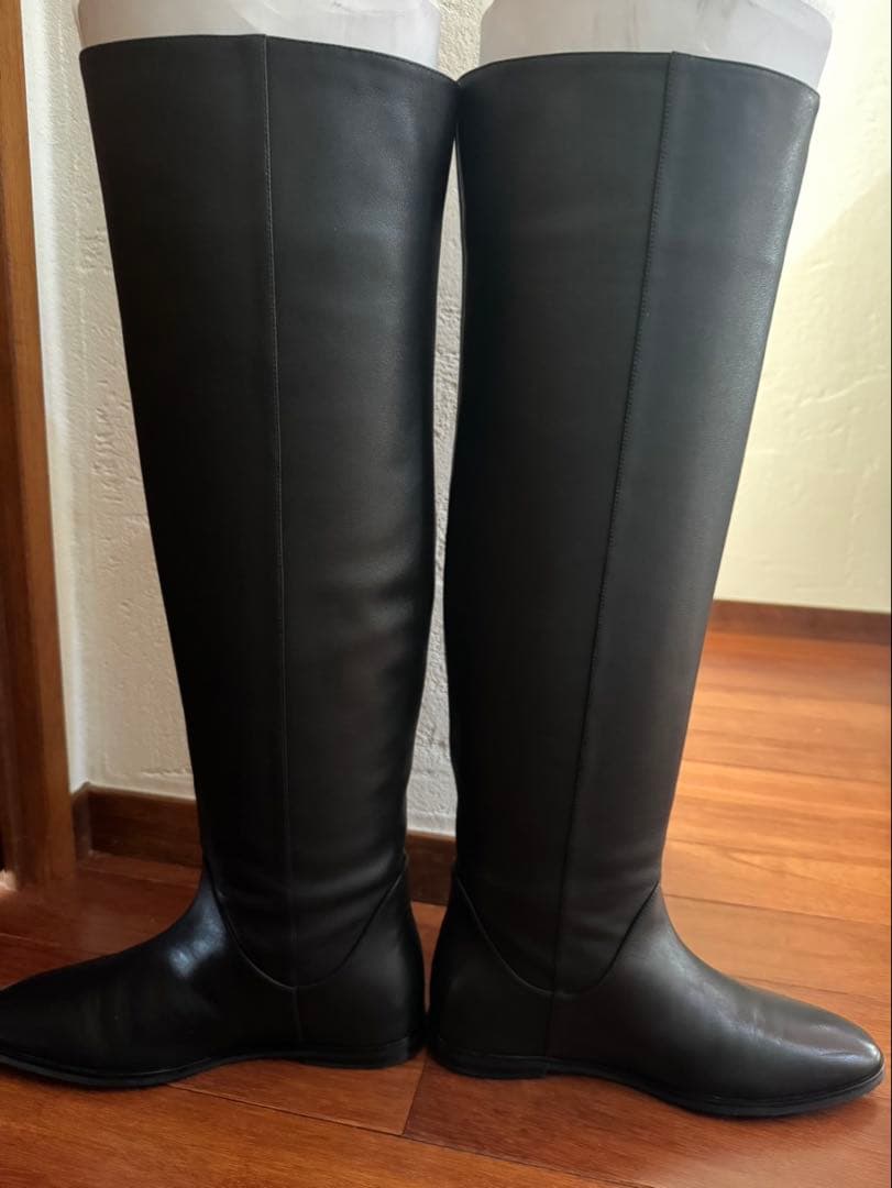 ODETTE E ODILE サイドトップベルト ロングブーツ 黒 23.5cm