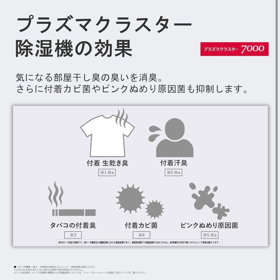 【超美品】2025年製SHARP衣類乾燥除湿機 CV-S180(W) シャープ