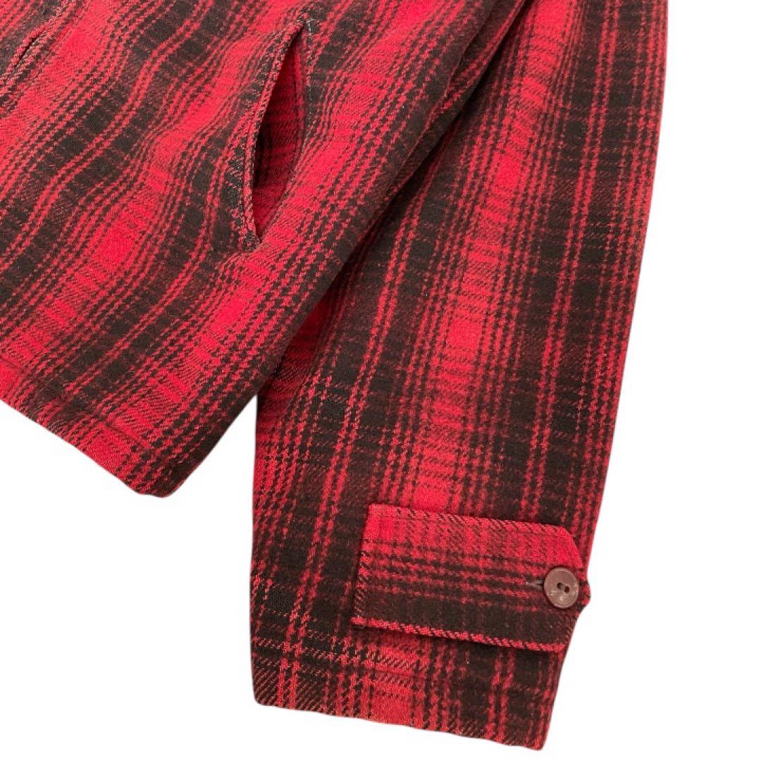 希少vintage50sWoolrichバッファローチェックウールジャケット古着