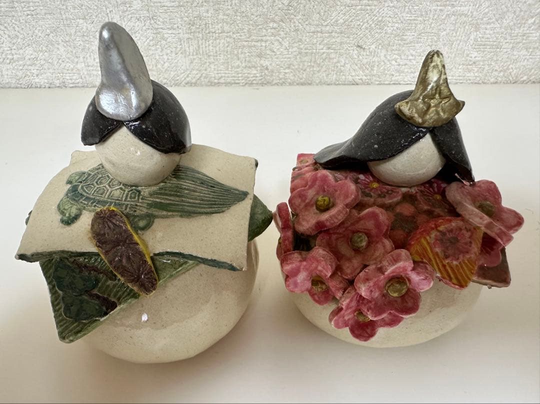 陶器雛 雛人形 ひな人形 ヒナ人形 雛祭り 陶器置物 2体セット 陶器商品 置物