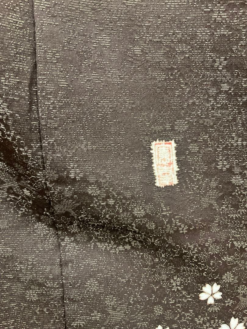 値*ん様 振袖　仮絵羽　未仕立て品　八掛付き　正絹　茶系　絞り　金通し　落款入り