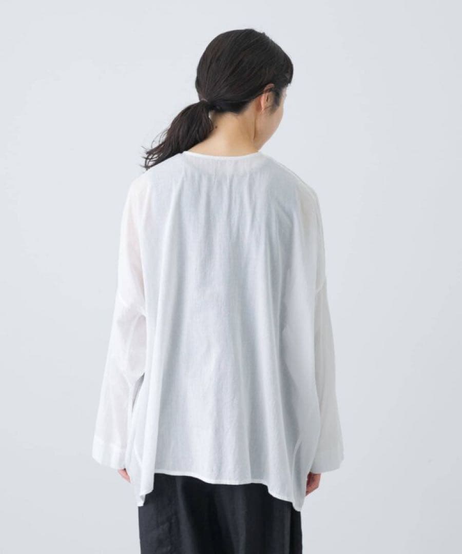 【極美品】かぐれ　ボイルワイドプルオーバー　オフホワイト