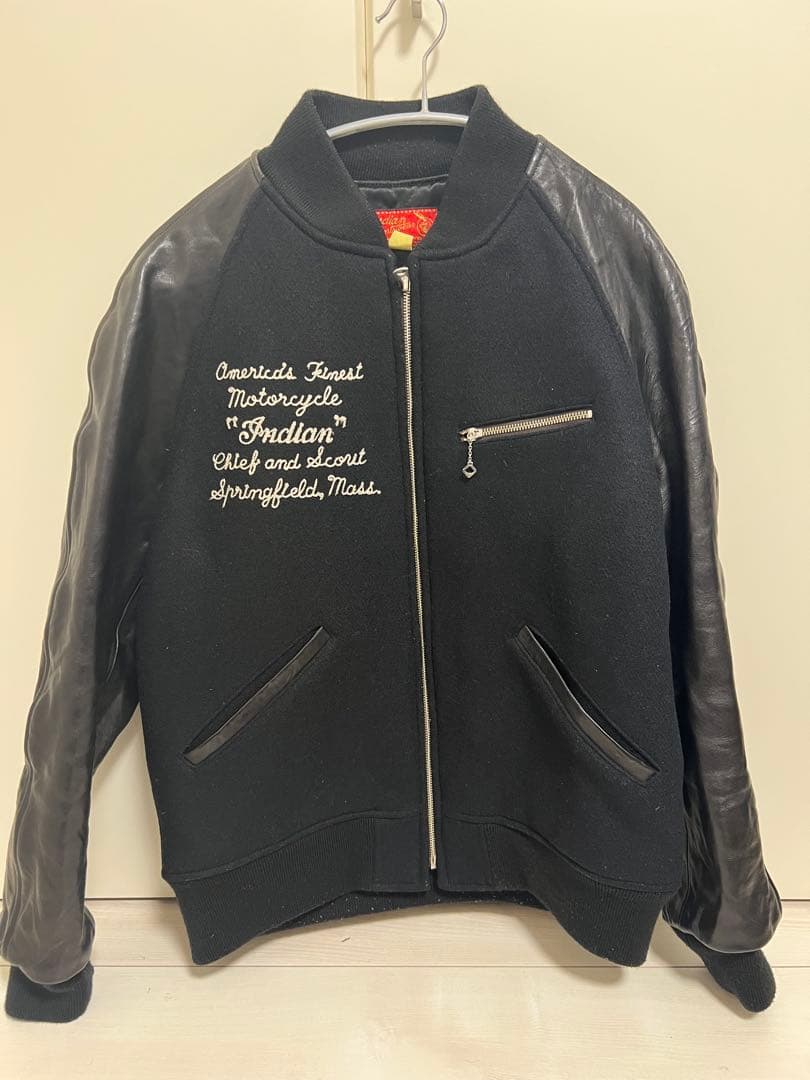 Indian Motorcycle スタジャン　本革　size40
