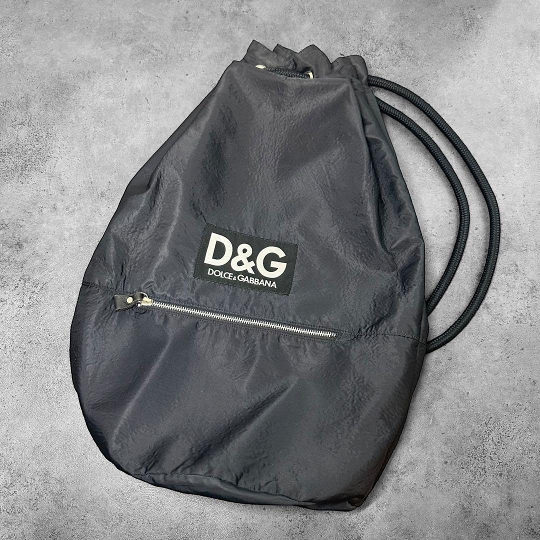 DOLCE&GABBANA ロゴ　巾着　ナイロン　ラージ　ショルダーバッグ