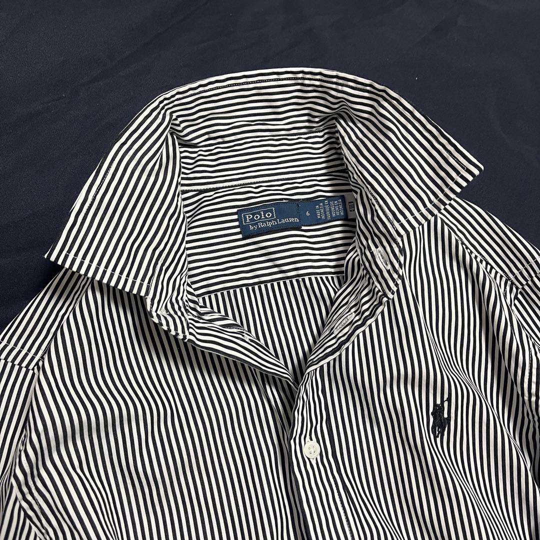 未使用級　ポロラルフローレン　最現行　長袖シャツ　ストライプ　ポニー　6 XL