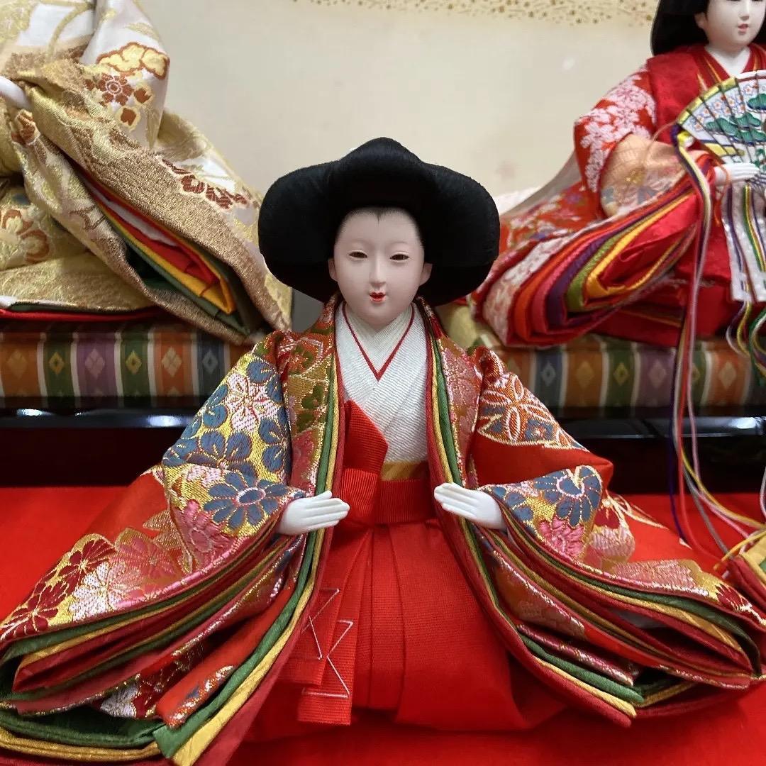 C4 豪華な衣裳　ひな人形　三人官女のみ　三五サイズ　雛飾り　雛人形