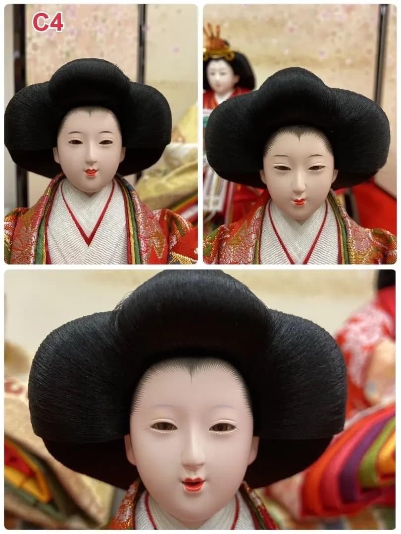 C4 豪華な衣裳　ひな人形　三人官女のみ　三五サイズ　雛飾り　雛人形