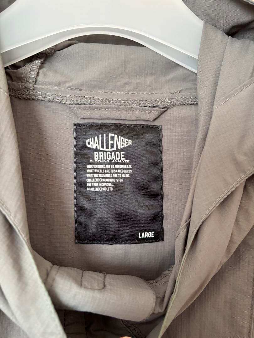 challenger PACKABLE NYLON グレー/バーガンディー L