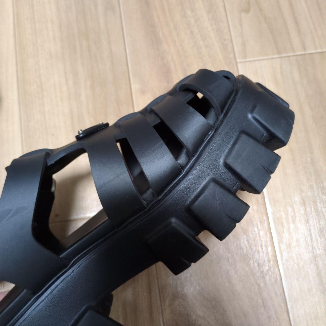 PRADA モノリス ラバーサンダル 37