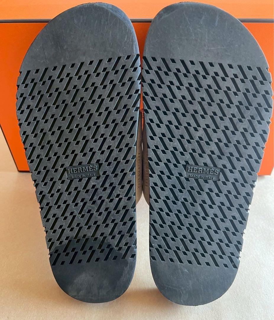 【美品】エルメス HERMES シプレ 37 サンダル ベージュ シェーヴル