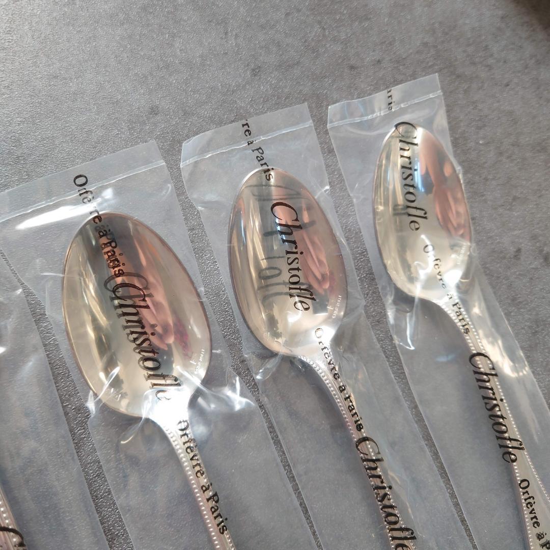 クリストフル パール ケーキフォーク コーヒースプーン 未開封 6点