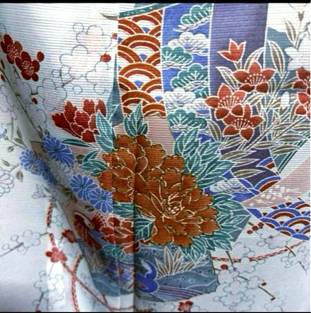 の*こ様 高級化繊　絽　友禅　訪問着　フルセット　4点　美品着物+夏正絹帯+裄丈