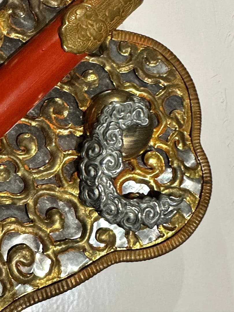 軍配団扇 時代金工 飾り金具 彫金 金属工芸