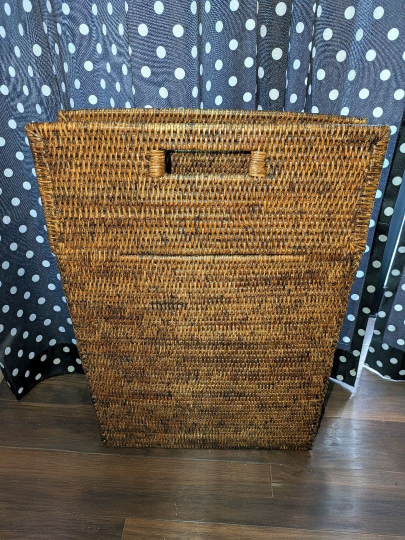 ラタン マガジンラック 2個セット 雑誌収納 バスケット